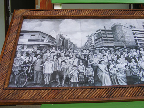 มหากาด กาดหลวงเชียงใหม่ ภาพลายเส้น 40/150cm 