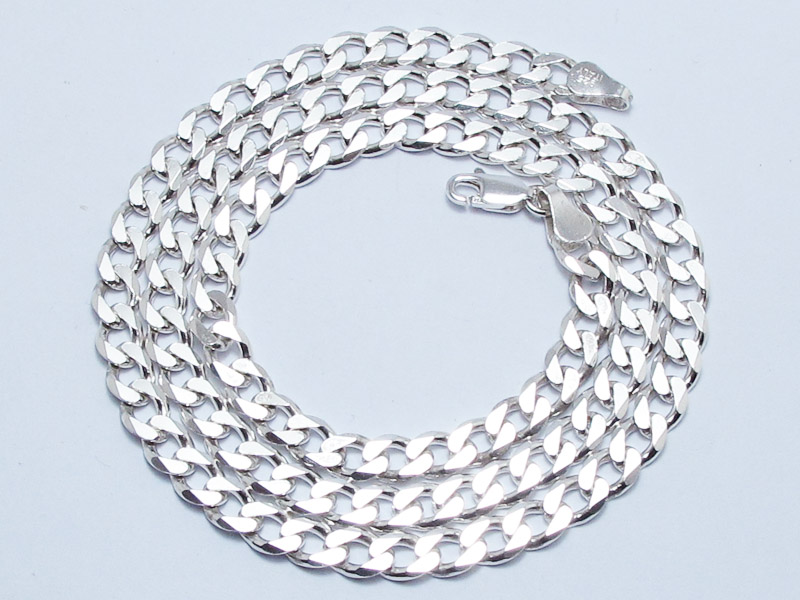 สร้อยเงิน925อิตาลี ลาย Curb Chain, 20" , 24.7กรัม Code098