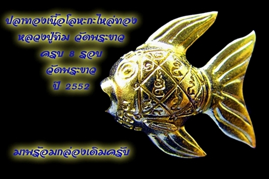 ปลาทองหลวงปู่ทิมวัดพระขาว ครบ 8 รอบ ปี 2552 เคาะเดียวเบาๆ