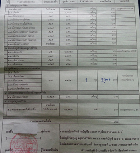 ใบจองครูบาฯ วัดทุงยู ชุดพิเศษกรรมการ มีแค่ 108 ชุด เก็บก่อนแรงกว่านี้ครับ