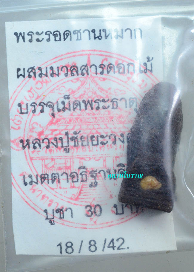 #17821พระรอดชานหมากครูบาชัยวงศ์ 