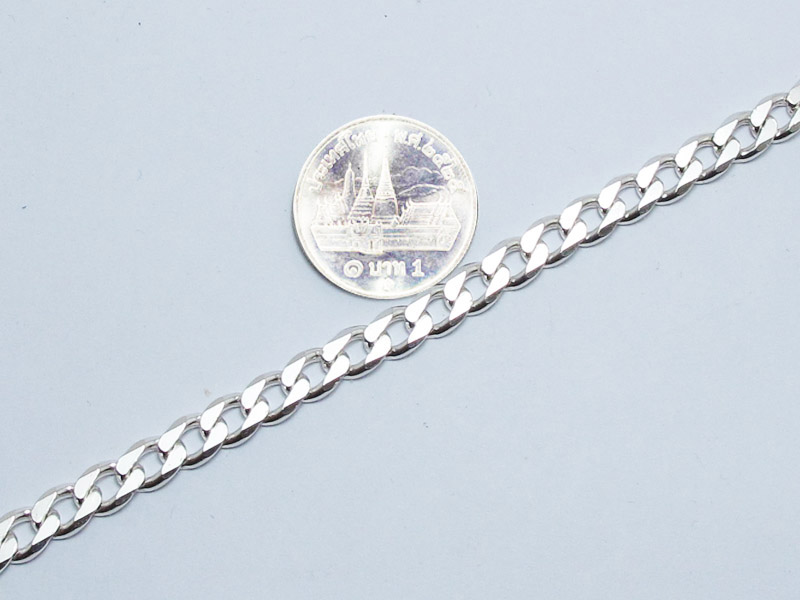 สร้อยเงิน925อิตาลี ลาย Curb Chain, 20" , 24.7กรัม Code098